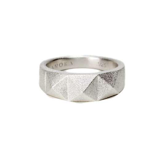 Triple Pyramid Silver Ring-Jewelry-Maria Samora-Sorrel Sky Gallery