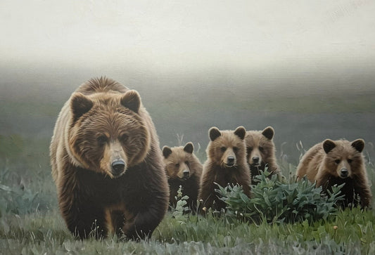 A Bear and Her Cubs-Painting-Matthew Grant-Sorrel Sky Gallery