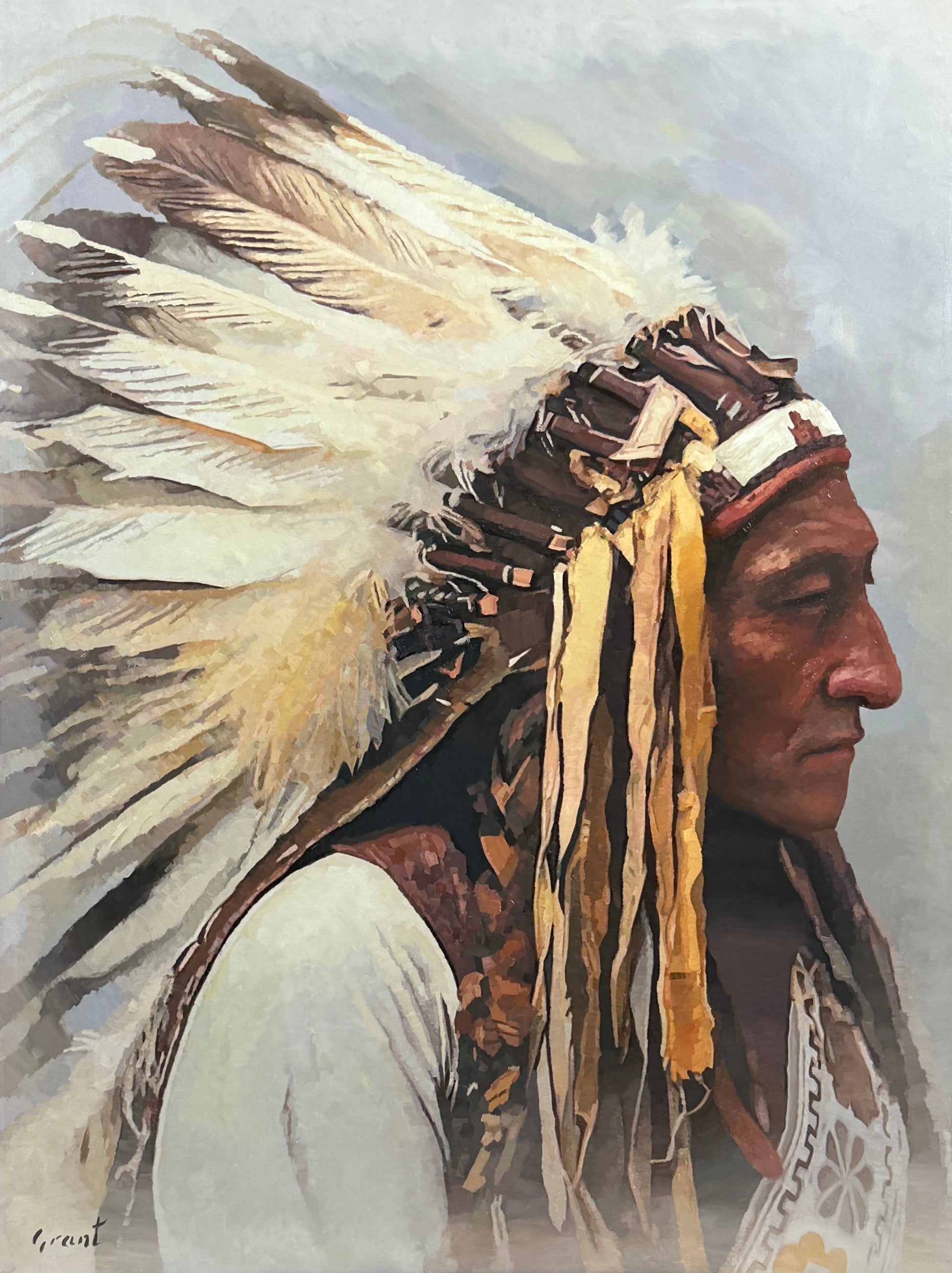 Sitting Bull #5-Painting-Matthew Grant-Sorrel Sky Gallery
