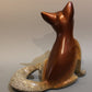 Large Sitting Fox Kit-Sculpture-Michael Tatom-Sorrel Sky Gallery