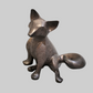 Medium Sitting Fox Kit-Sculpture-Michael Tatom-Sorrel Sky Gallery