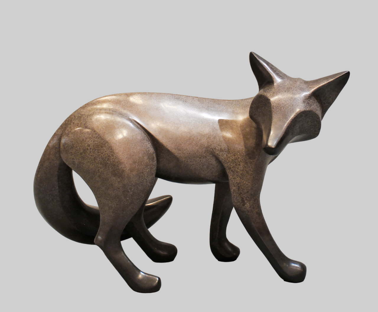Medium Standing Fox-Sculpture-Michael Tatom-Sorrel Sky Gallery