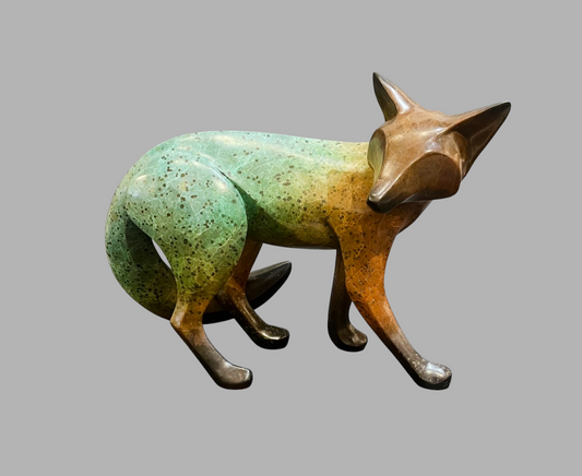 Medium Standing Fox-Sculpture-Michael Tatom-Sorrel Sky Gallery