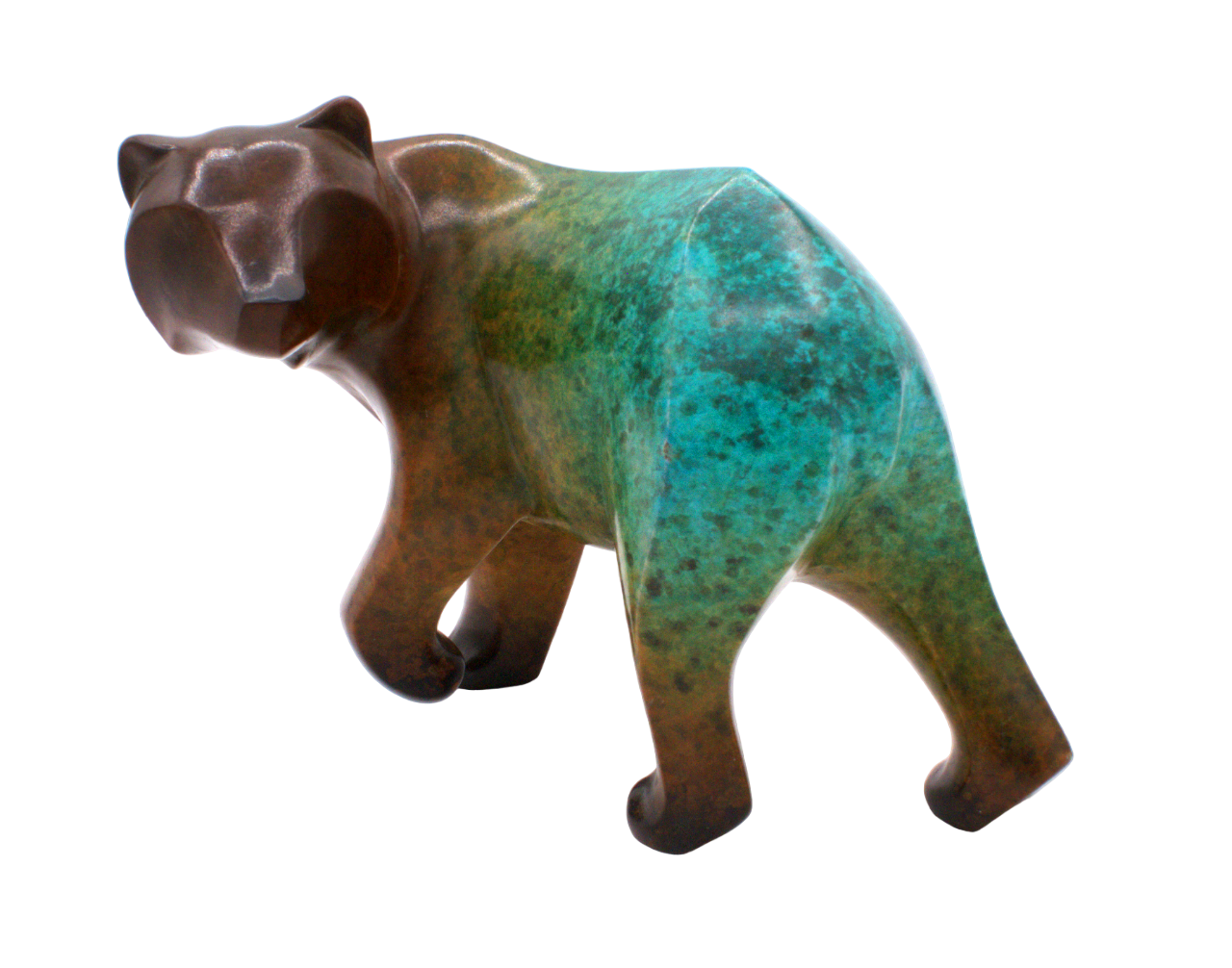 Small Walking Bear-Sculpture-Michael Tatom-Sorrel Sky Gallery