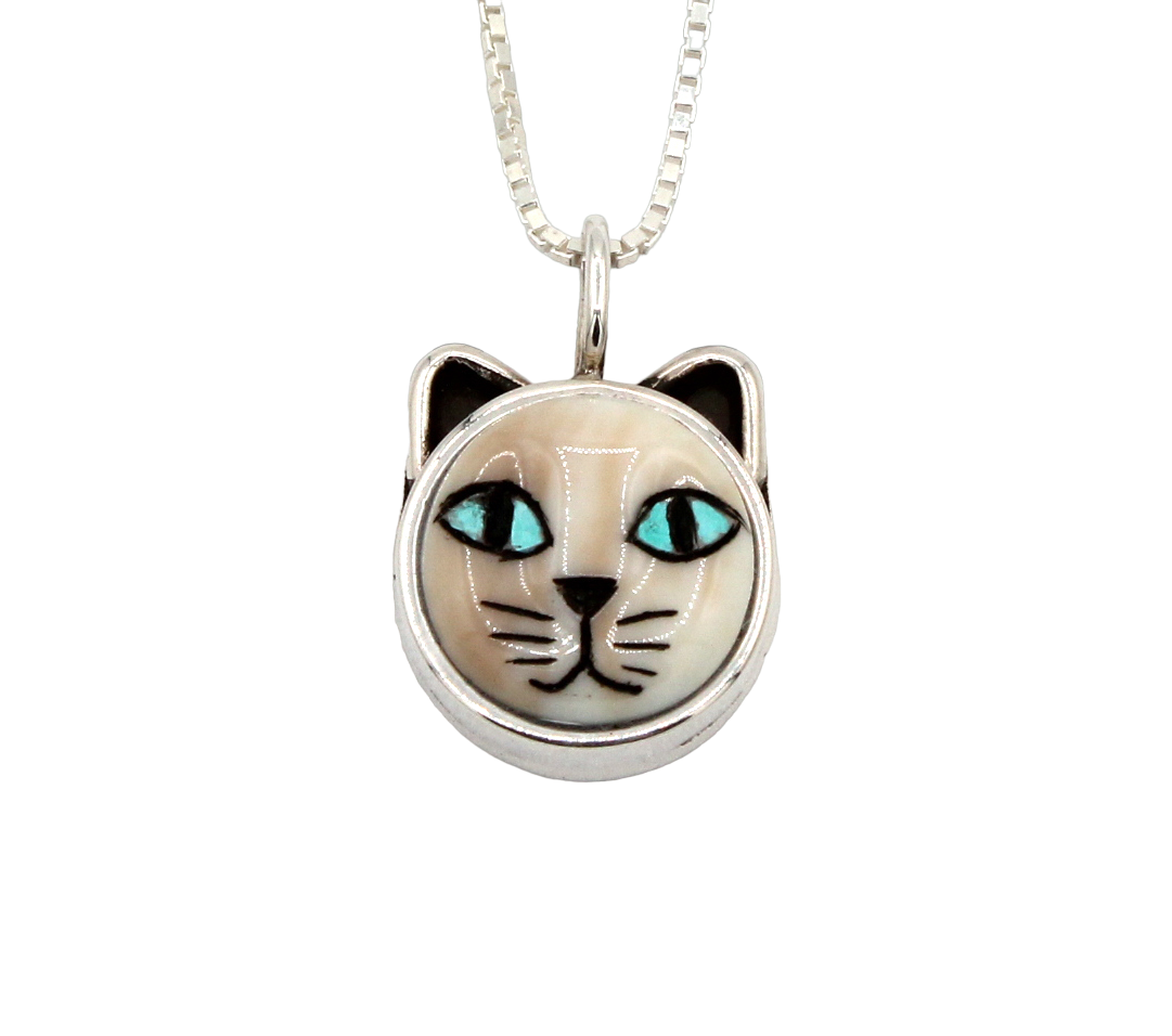 Awake Cat Pendant-Jewelry-Michelle Tapia-Sorrel Sky Gallery