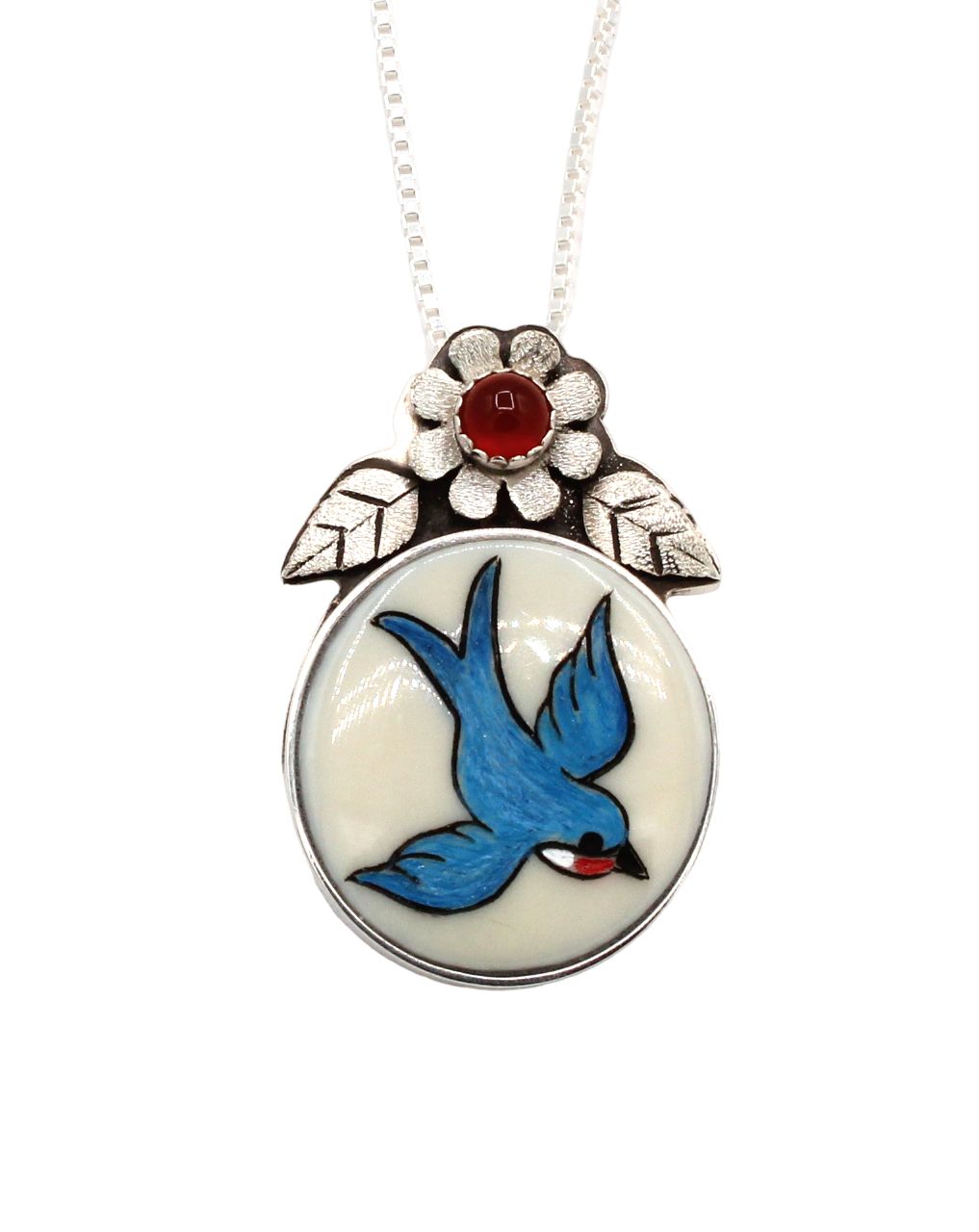 Blue Bird Pendant-Jewelry-Michelle Tapia-Sorrel Sky Gallery