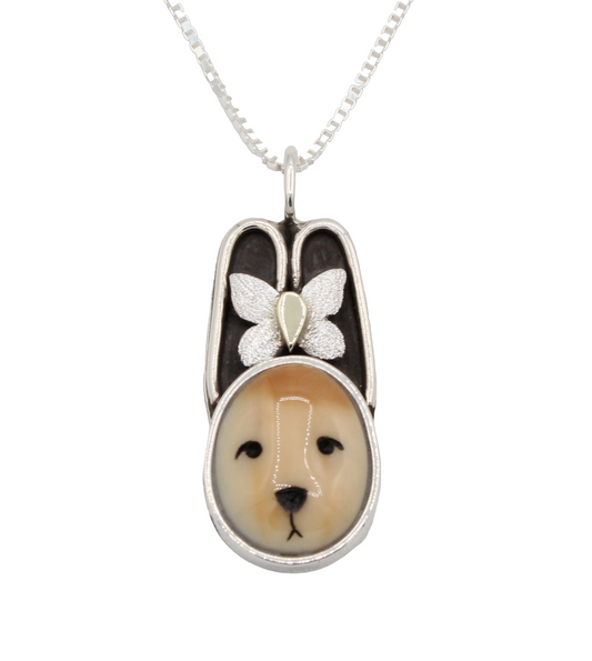 Bunny With Butterfly Pendant-Jewelry-Michelle Tapia-Sorrel Sky Gallery
