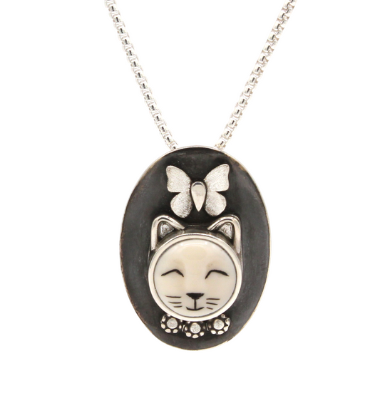 Cat Portrait Pendant-Jewelry-Michelle Tapia-Sorrel Sky Gallery