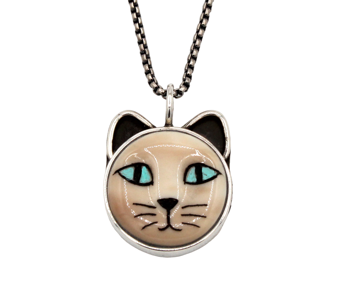 Medium Awake Cat Pendant-Jewelry-Michelle Tapia-Sorrel Sky Gallery