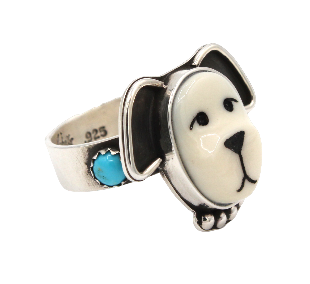 Medium Dog with Collar Ring-Jewelry-Michelle Tapia-Sorrel Sky Gallery