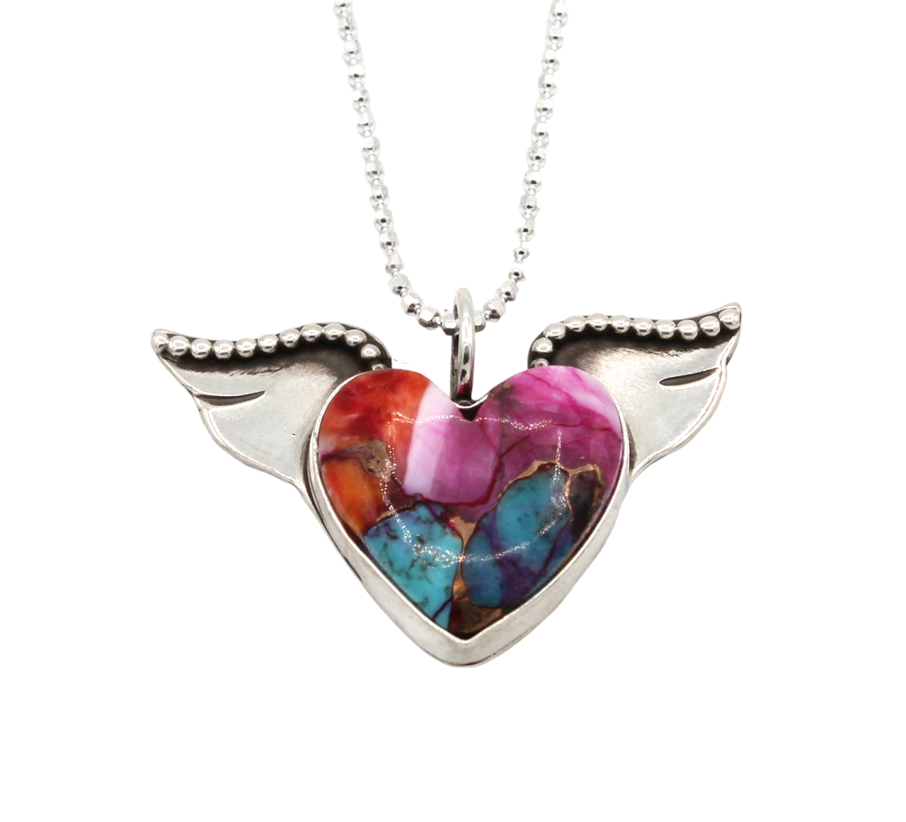 Mojave Winged Heart Pendant-Jewelry-Michelle Tapia-Sorrel Sky Gallery