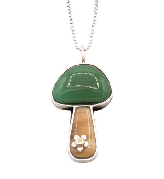 Mushroom Pendant-Jewelry-Michelle Tapia-Sorrel Sky Gallery