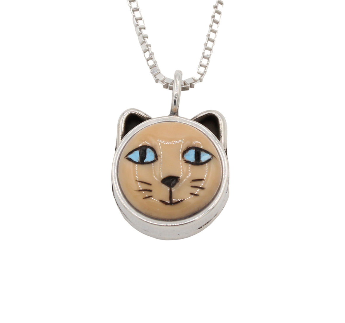Orange Cat with Blue Eyes Pendant-Jewelry-Michelle Tapia-Sorrel Sky Gallery