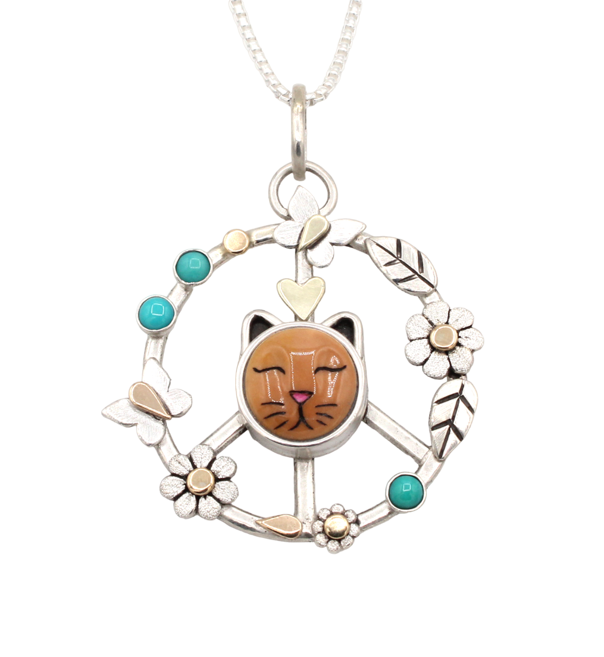 Peace Cat Pendant-Jewelry-Michelle Tapia-Sorrel Sky Gallery