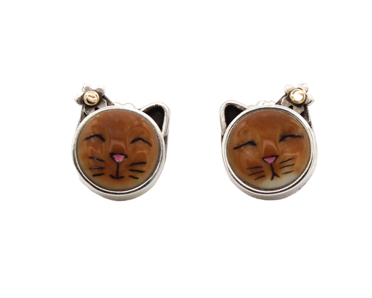 Sleeping Cat Earrings