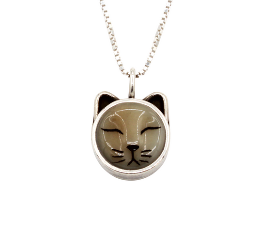 Sleeping Cat Pendant-Jewelry-Michelle Tapia-Sorrel Sky Gallery