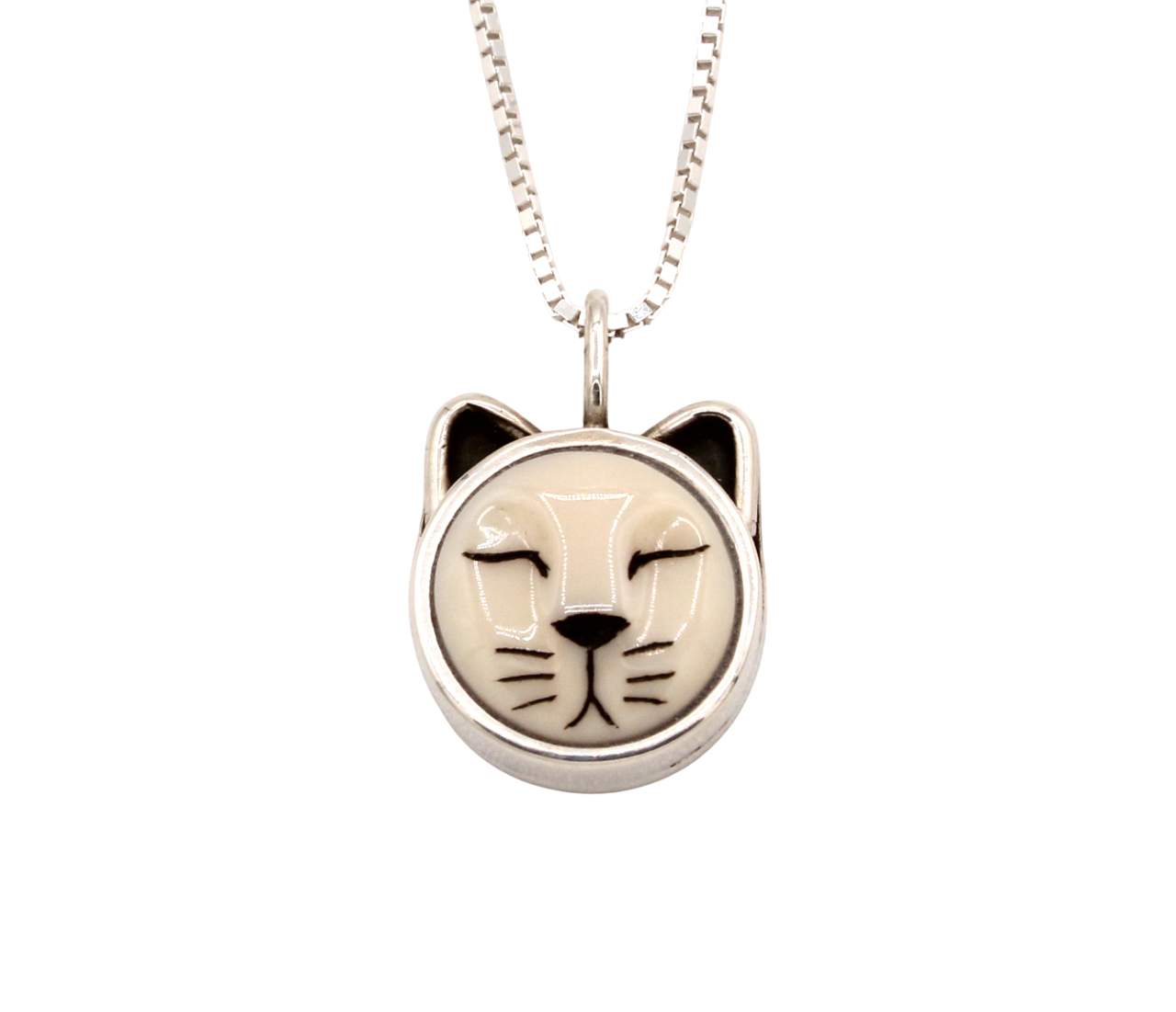 Sleeping Cat Pendant-Jewelry-Michelle Tapia-Sorrel Sky Gallery