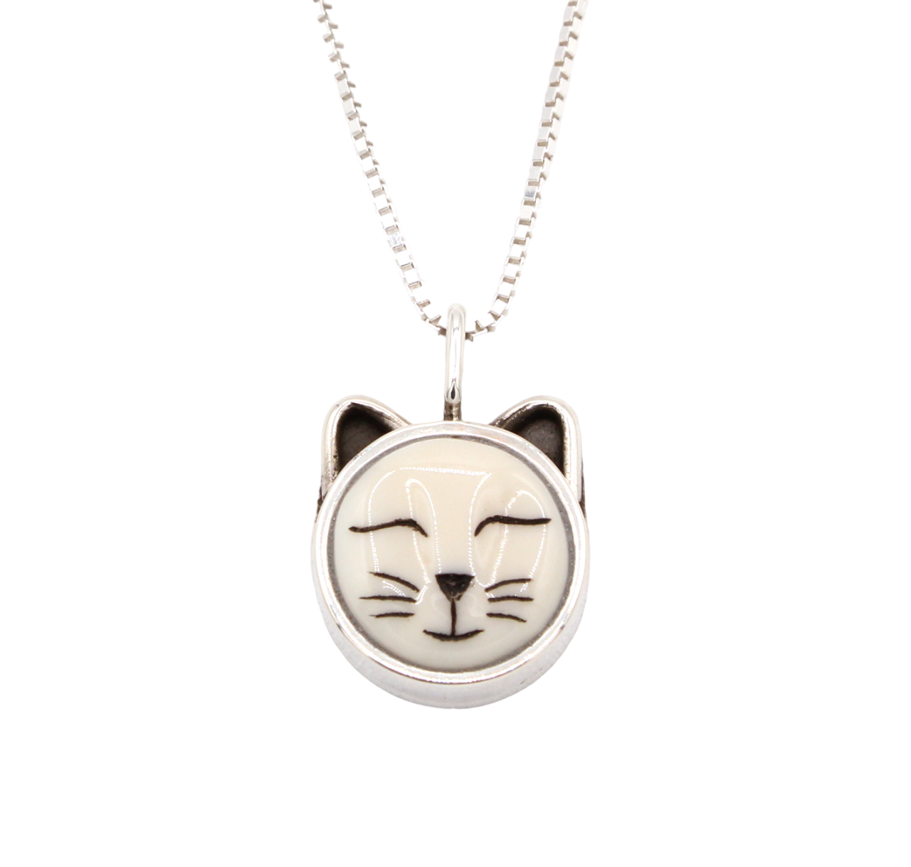 Sleeping Cat Pendant-Jewelry-Michelle Tapia-Sorrel Sky Gallery