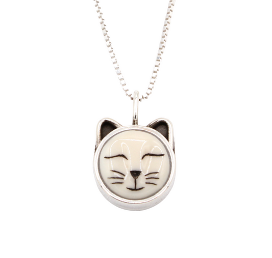 Sleeping Cat Pendant-Jewelry-Michelle Tapia-Sorrel Sky Gallery