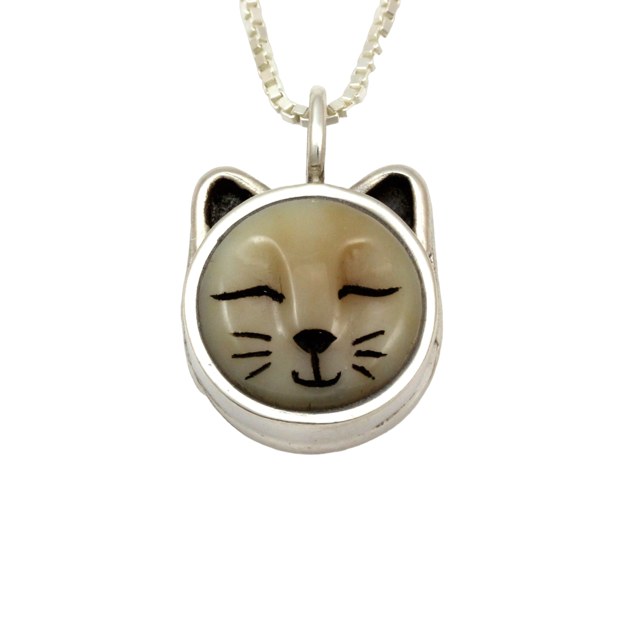 Sleeping Cat Pendant-Jewelry-Michelle Tapia-Sorrel Sky Gallery