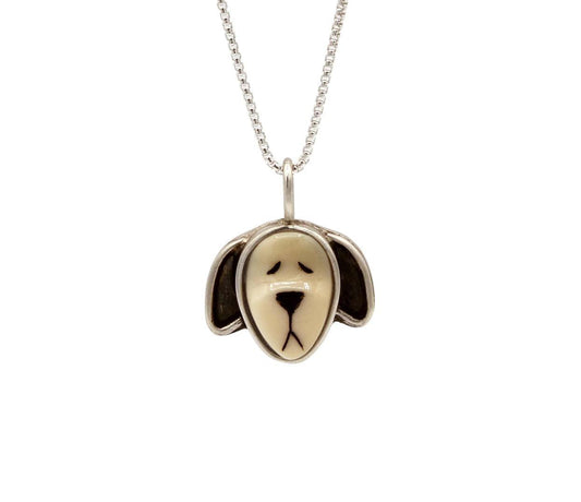 Sleeping Floppy Dog Pendant-Jewelry-Michelle Tapia-Sorrel Sky Gallery