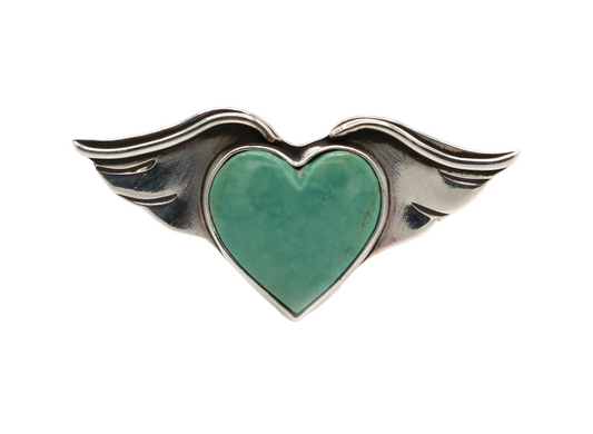 Turquoise Winged Heart Ring-Jewelry-Michelle Tapia-Sorrel Sky Gallery
