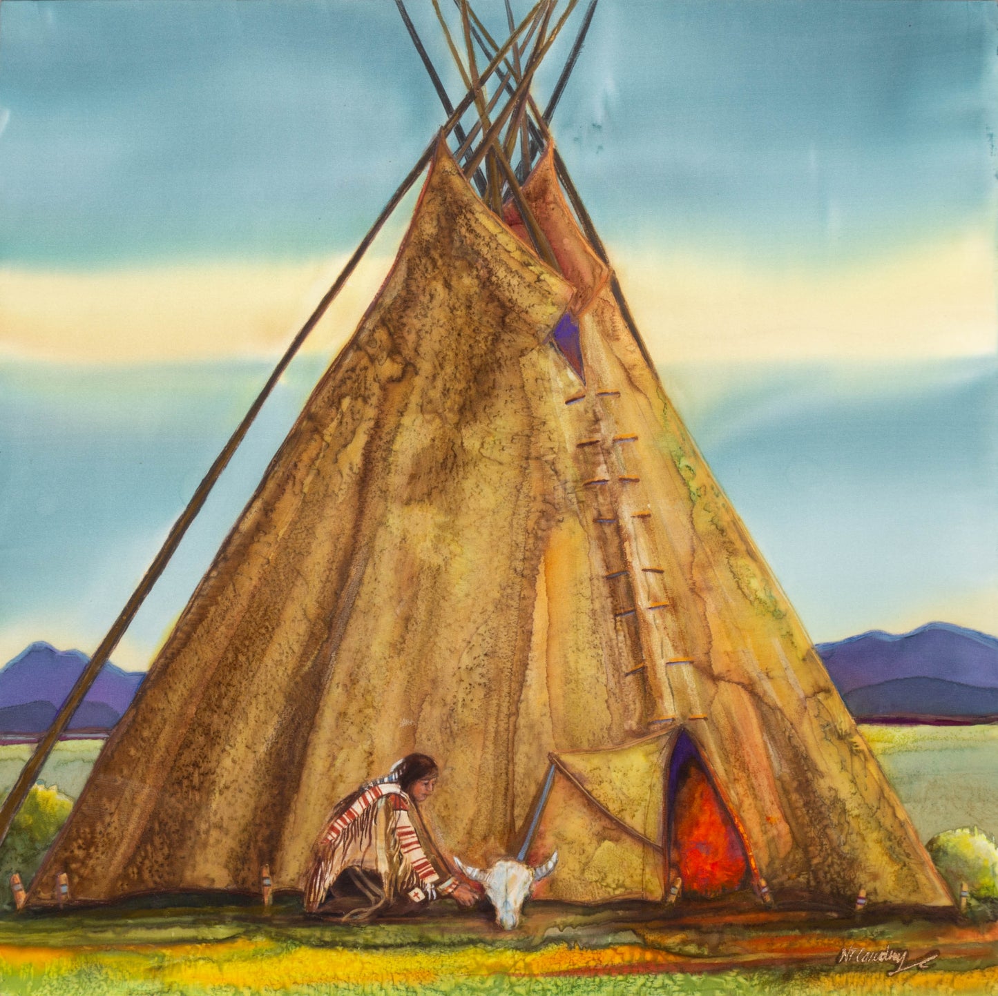 Lakota Prayer-Painting-Nancy Dunlop Cawdrey-Sorrel Sky Gallery