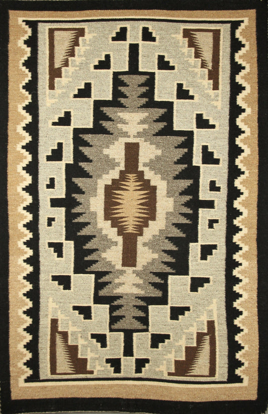 33" x 50" Two Grey Hills-Weaving-Navajo Weaving-Sorrel Sky Gallery