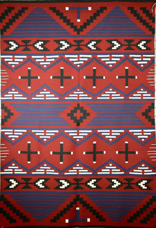 50" x 73" Wearing Blanket-Weaving-Navajo Weaving-Sorrel Sky Gallery