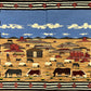 Pictorial with Petroglyphs 43" x 33"-Weaving-Navajo Weaving-Sorrel Sky Gallery