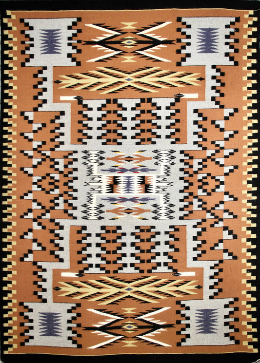 Storm Pattern 39.5" x 56"-Weaving-Navajo Weaving-Sorrel Sky Gallery