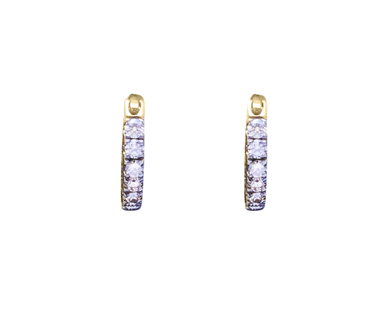 Champagne Diamond Hoop Earrings-Jewelry-Nayla Shami-Sorrel Sky Gallery