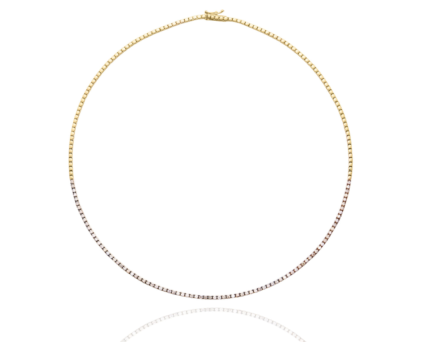 Champagne Diamond Tennis Necklace-Jewelry-Nayla Shami-Sorrel Sky Gallery