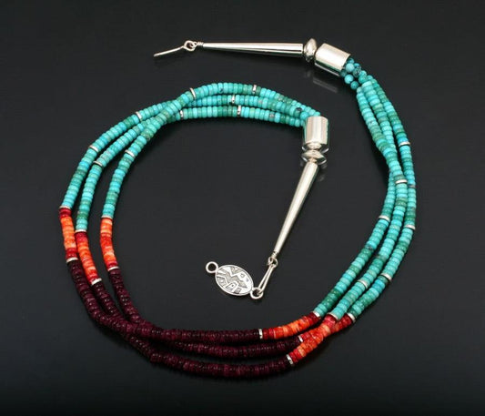 3 Strand Multi Bead Necklace-Jewelry-Ray Tracey-Sorrel Sky Gallery