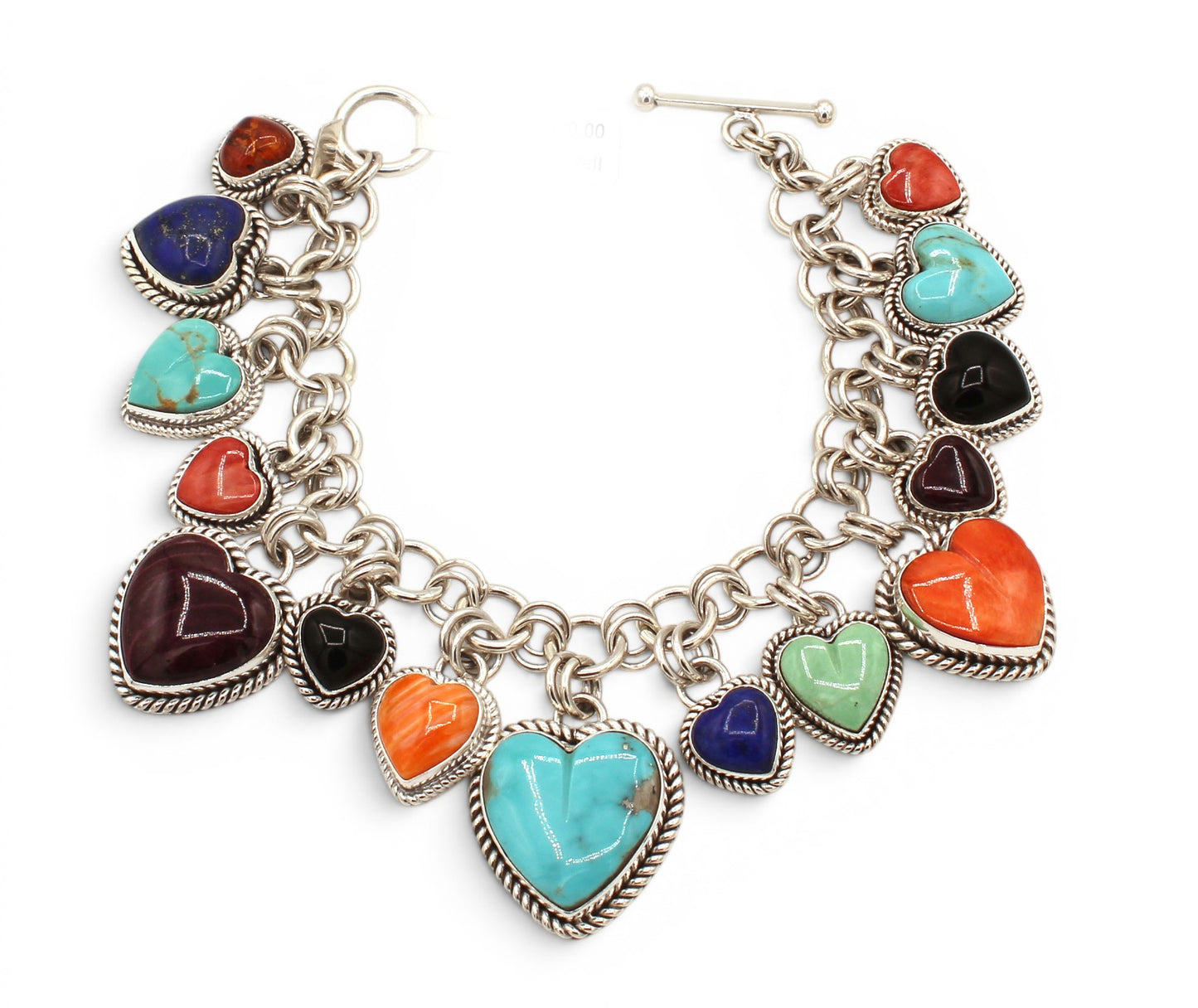 Multistone Heart Bracelet
