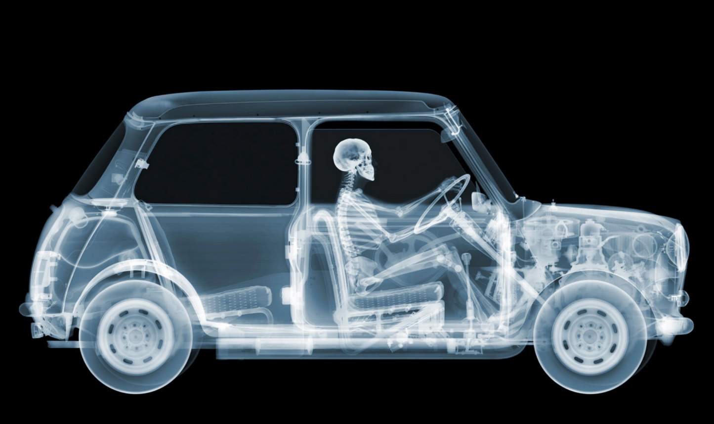 1970 Mini Driver-Photographic Print-Nick Veasey-Sorrel Sky Gallery