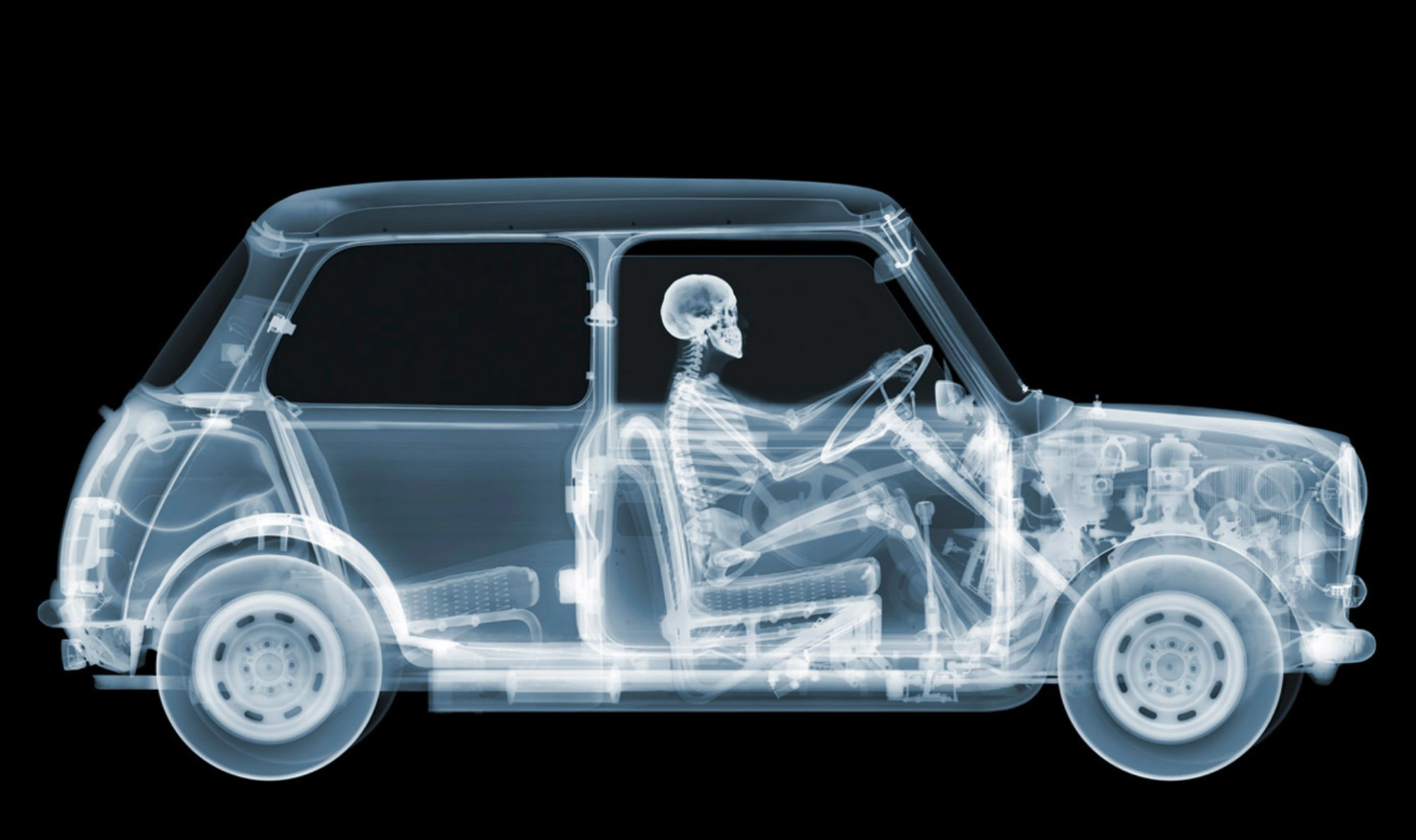 1970 Mini Driver-Photographic Print-Nick Veasey-Sorrel Sky Gallery