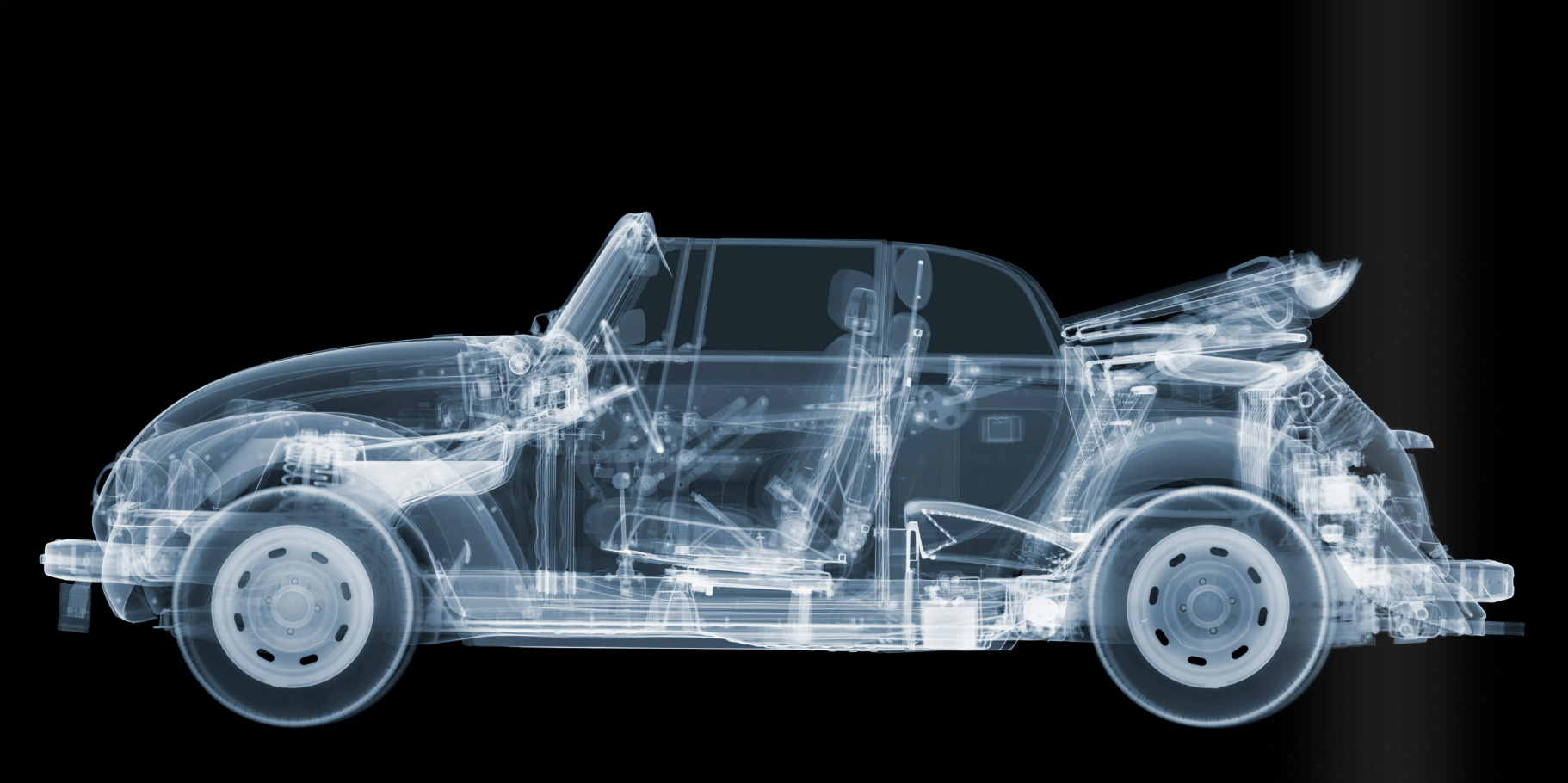 1972 VW Beetle Cabriolet-Photographic Print-Nick Veasey-Sorrel Sky Gallery