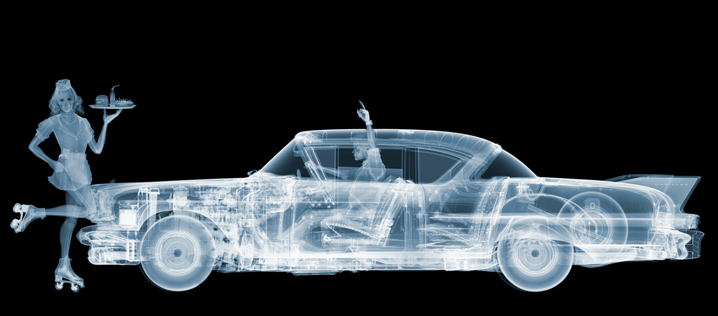 Cadillac Car Hop-Photographic Print-Nick Veasey-Sorrel Sky Gallery