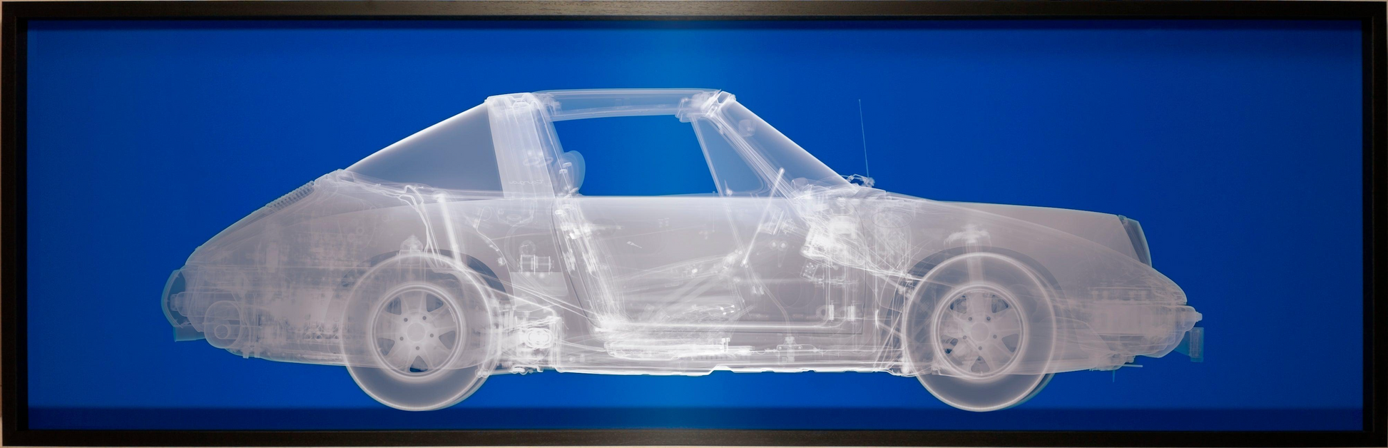 Silver Porsche 911 on Blue-Photographic Print-Nick Veasey-Sorrel Sky Gallery