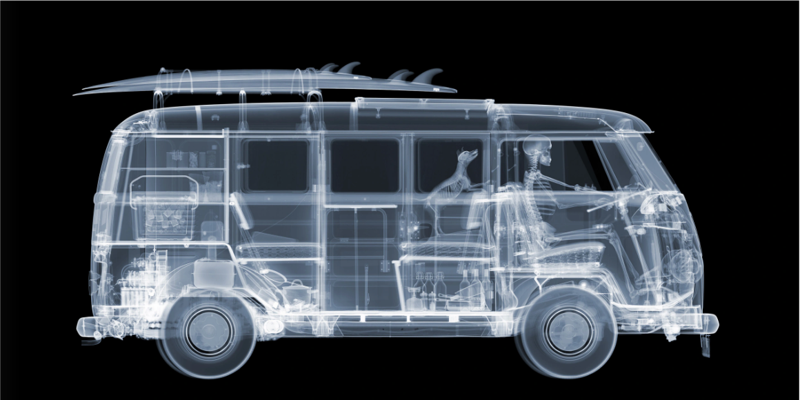 VW Camper On The Road-Photographic Print-Nick Veasey-Sorrel Sky Gallery