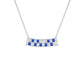 Basketweave Bar Necklace (Colored Stones)