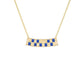 Basketweave Bar Necklace (Colored Stones)