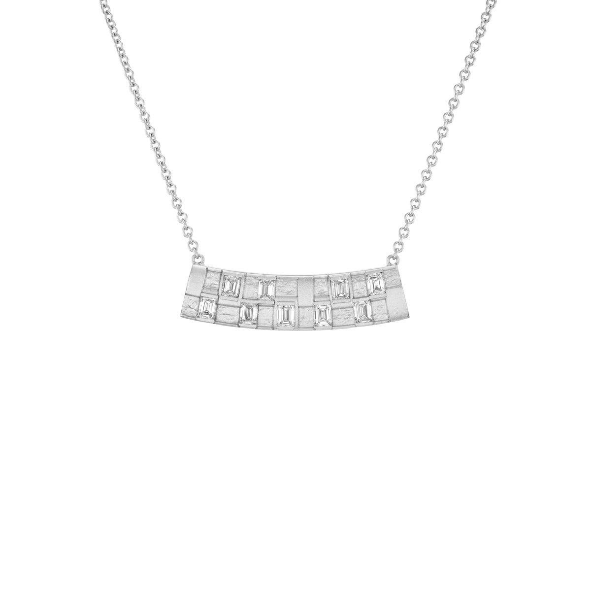 Basketweave Bar Necklace (Diamonds)-Jewelry-Nighthorse-Sorrel Sky Gallery