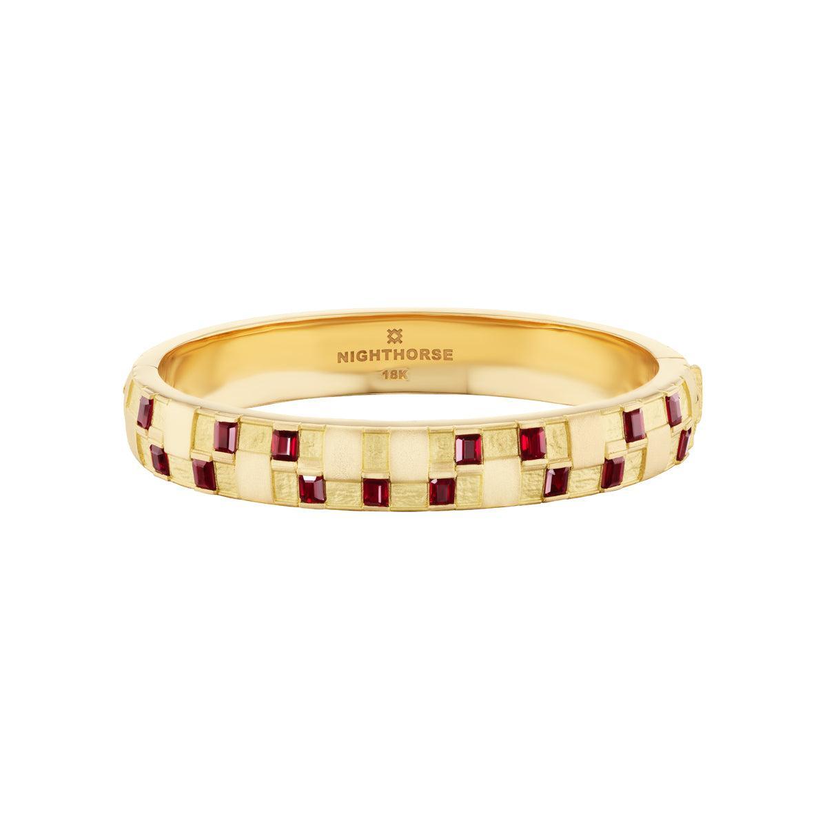 Basketweave Bracelet (Colored Stones)