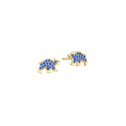 Bear Earrings (Blue Sapphires)-Jewelry-Nighthorse-Sorrel Sky Gallery