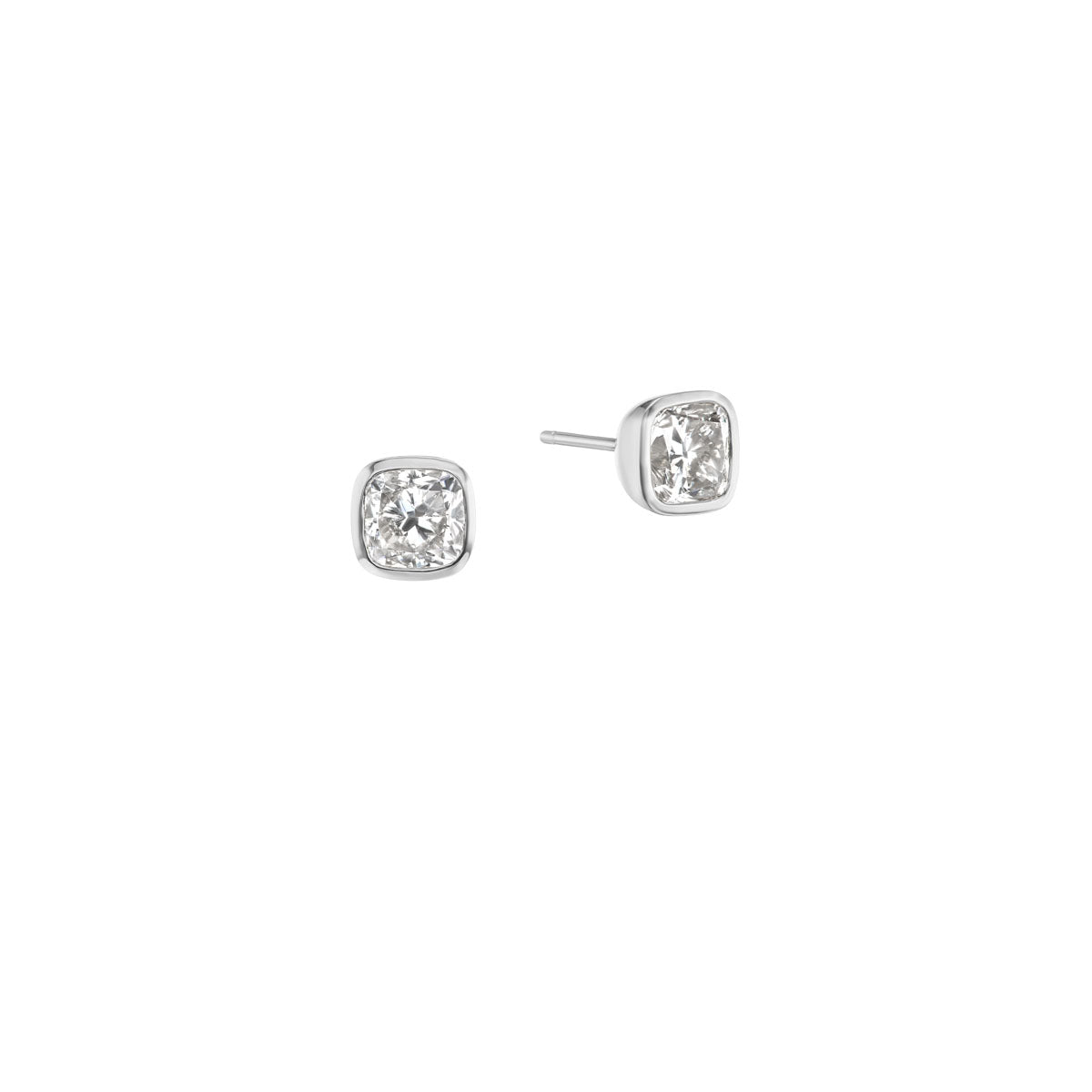 Diamond Studs (Cushion)-Jewelry-Nighthorse-Sorrel Sky Gallery