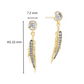 Feather Earrings (Diamonds)