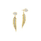 Feather Earrings (Pear Studs)