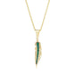 Feather Pendant (Emeralds)-Jewelry-Nighthorse-Sorrel Sky Gallery